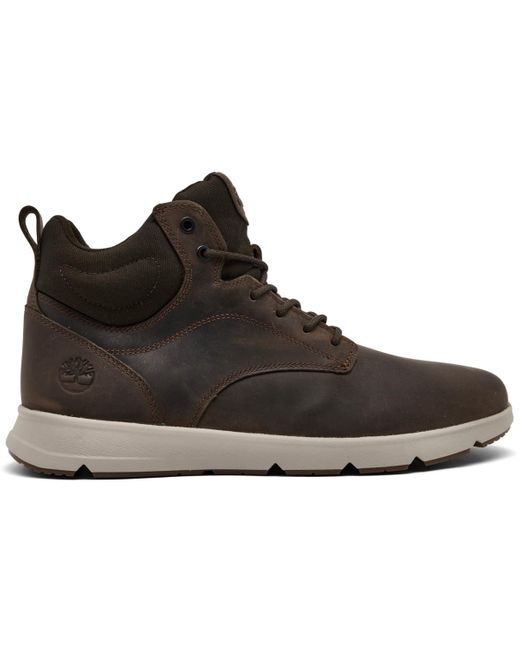 Timberland Brown Parker Street Leather High Top Casual Sneakers From Finish Line for men