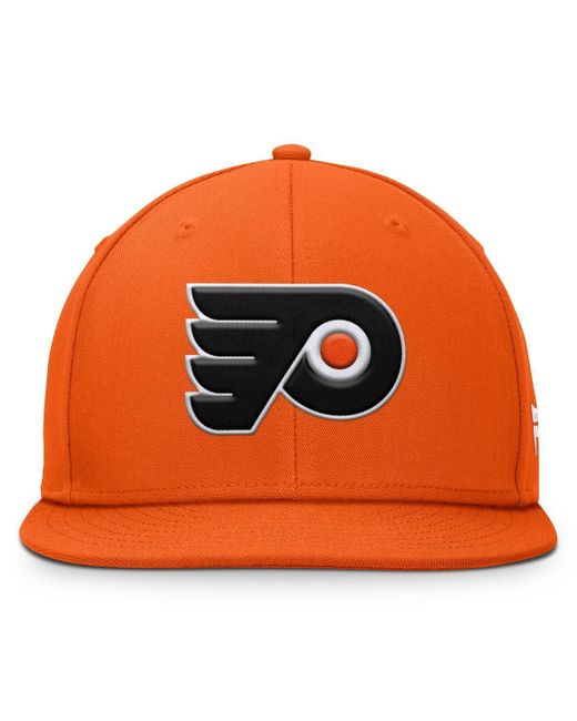 Fanatics Orange Philadelphia Flyers Core Primary Logo Snapback Hat for men