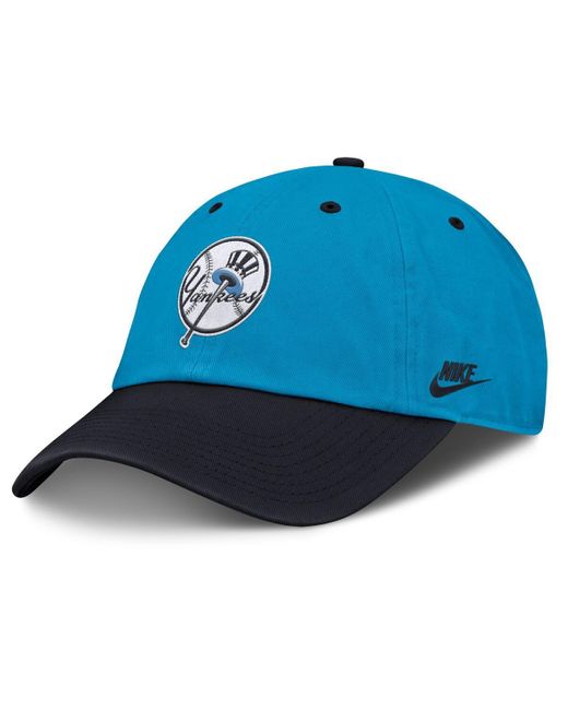 Nike Blue/navy New York Yankees Neon 90s Club Adjustable Hat for men