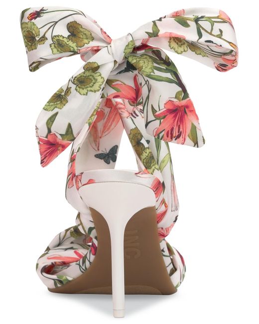 INC International Concepts Pink Kylah Lace-up Dress Sandals