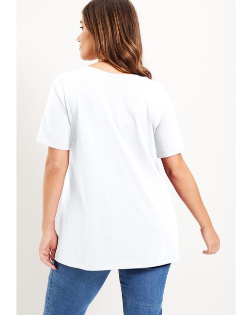 June + Vie Black June + Vie Plus Size June + Vie Short-sleeve V-neck One + Only Tunic