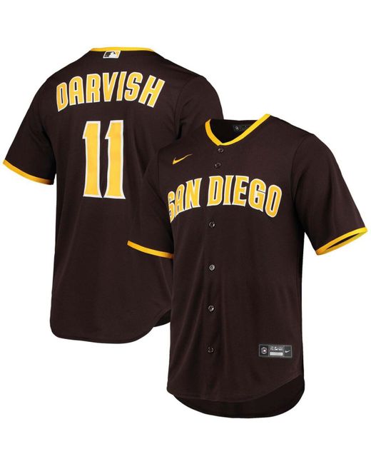 Nike Synthetic Yu Darvish Brown San Diego Padres Alternate Replica ...