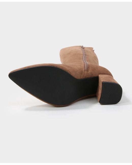 BERNESS Brown Adele Block Heel Knee High Boots