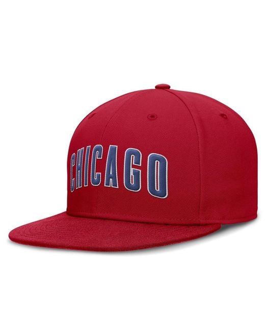 Nike Red Chicago Cubs True Performance Fitted Hat for men