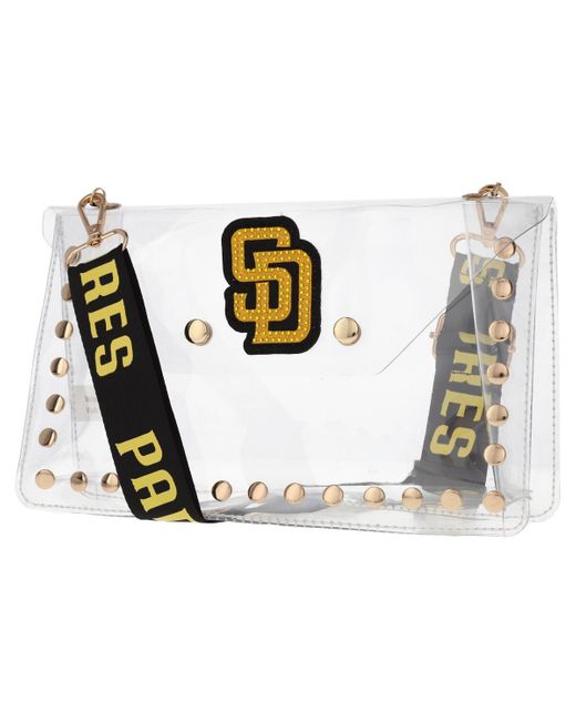 Cuce White San Diego Padres Crystal Clear Envelope Crossbody Bag
