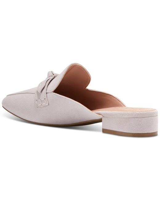 Cole Haan White Piper Bow Pointed-toe Flat Mules