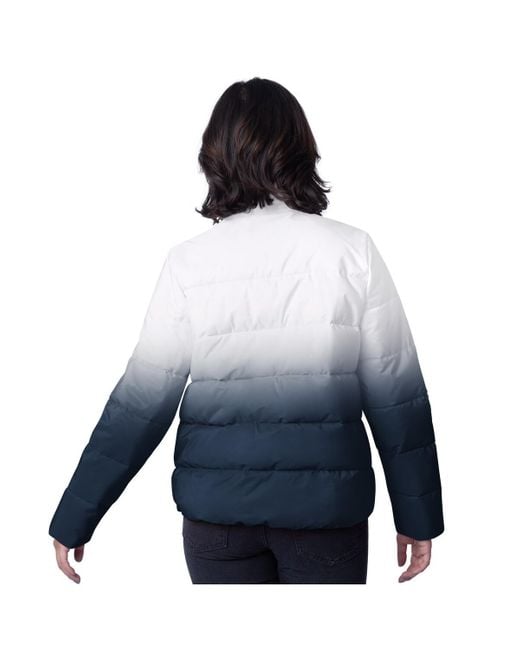 G-III 4Her by Carl Banks Blue Chicago Bears Overtime Ombre Full-zip Puffer Jacket