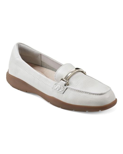 Easy Spirit Paula Round Toe Casual Slip-on Loafers in White | Lyst