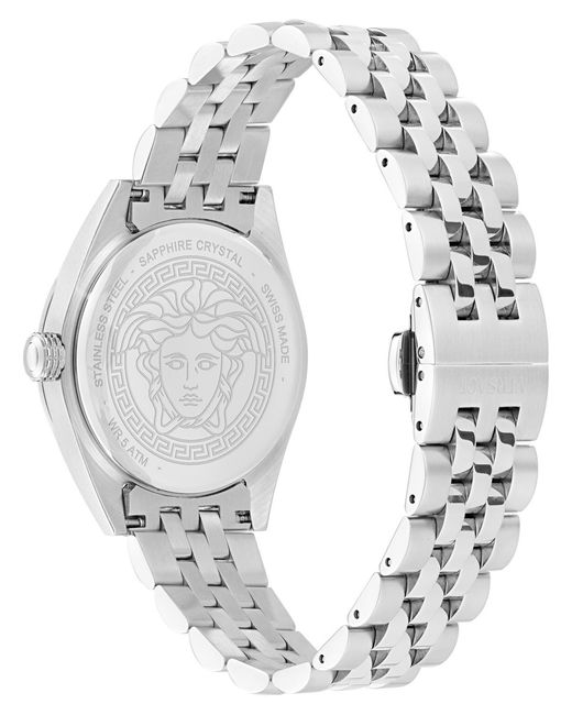 Versace Metallic V-code Stainless Steel Bracelet Watch