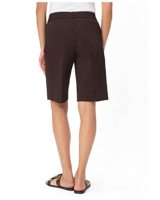 Olsen Black Solid Shorts