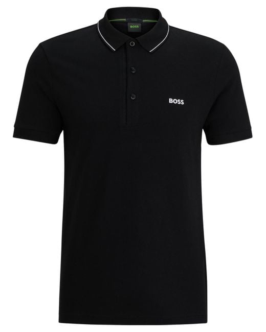 Boss Black Boss By Tonal Logo Slim-fit Polo Shirt for men