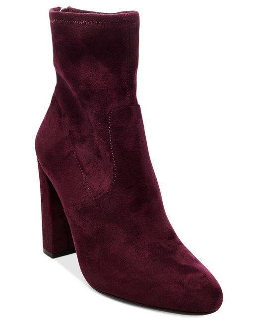 low block heel sock booties
