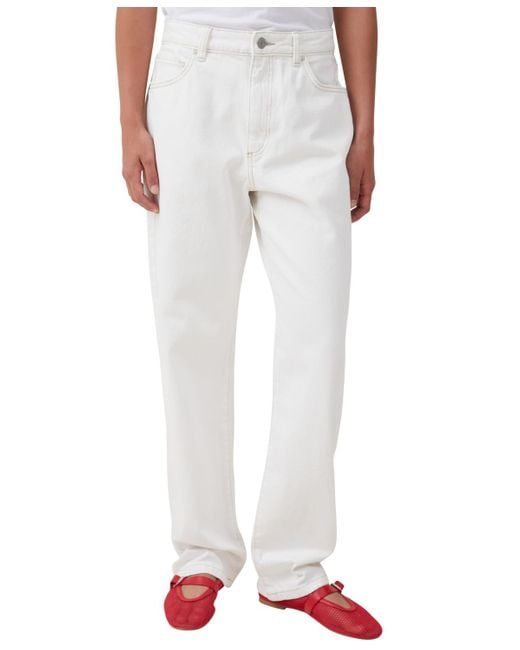 Cotton On White Original Straight Jeans