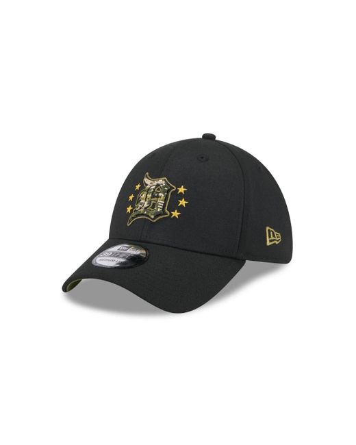 KTZ Black Detroit Tigers 2024 Armed Forces Day 39thirty Flex Hat for men