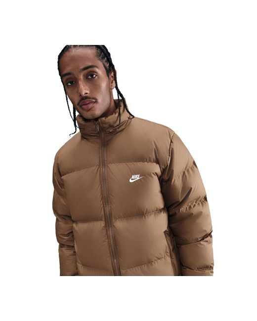 Nike Sportswear Club Therma-fit Puffer Jacket in Brown for Men | Lyst