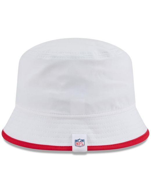 KTZ White Kansas City Chiefs 2025 Nfl Training Camp Stretch Bucket Hat for men