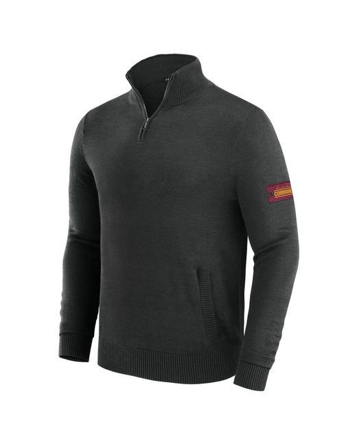 J. Palmer Black Washington Commanders Franchise Quarter-zip Sweater for men