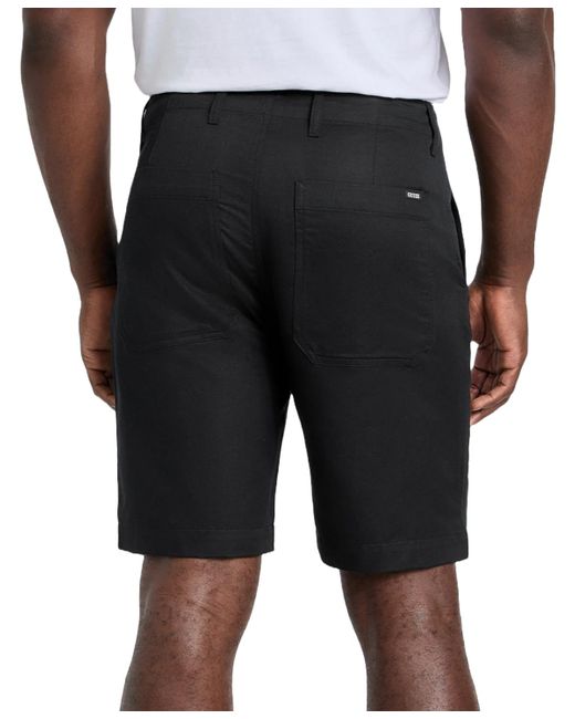 Guess Black Relaxed-fit Clement Twill Shorts for men