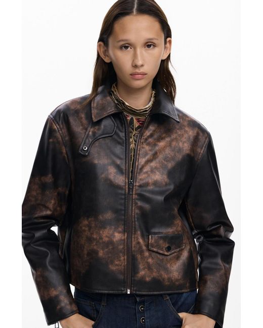 Desigual Blue Tie-dye Jacket
