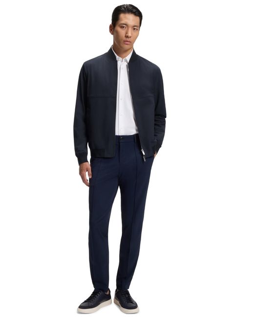 Boss Blue Boss By Micro-patterned Stretch Slim-fit Jacket for men