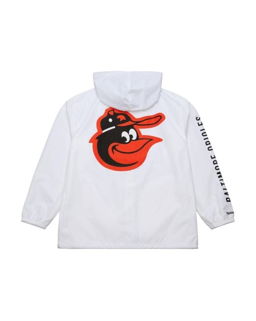 Mitchell & Ness White Baltimore Orioles Vintage Full-snap Hooded Coaches Jacket for men