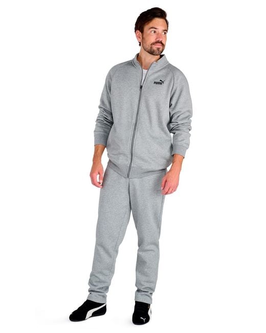 PUMA Gray Zip Front Track Jacket for men
