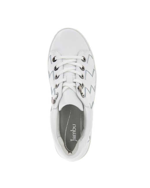 Jambu White Chloe Casual Round Toe Sneakers