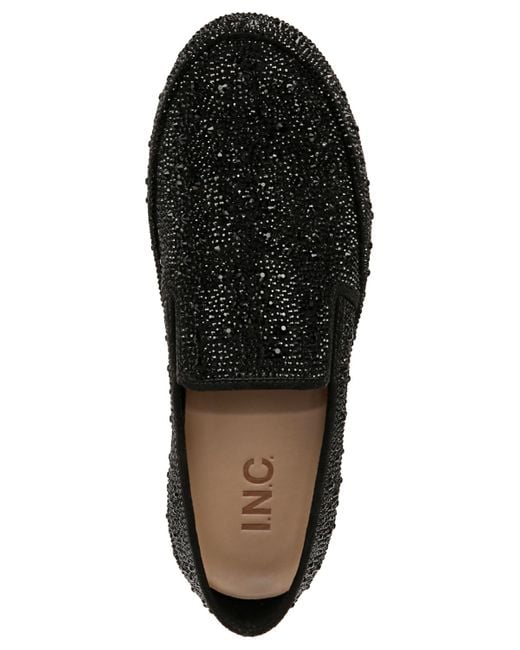 INC International Concepts Black Lenna Slip-on Embellished Sneakers