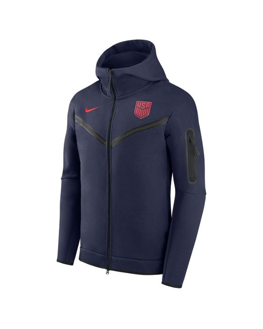 Nike Blue Usmnt Tech Fleece Full-zip Hoodie Jacket for men