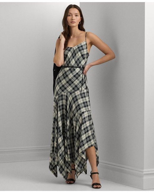 ralph lauren plaid fit and flare dress Ralph Lauren Polo Meg Gingham Fit and Flare Plaid Dress Size US 2 UK 6 XS  ladies
