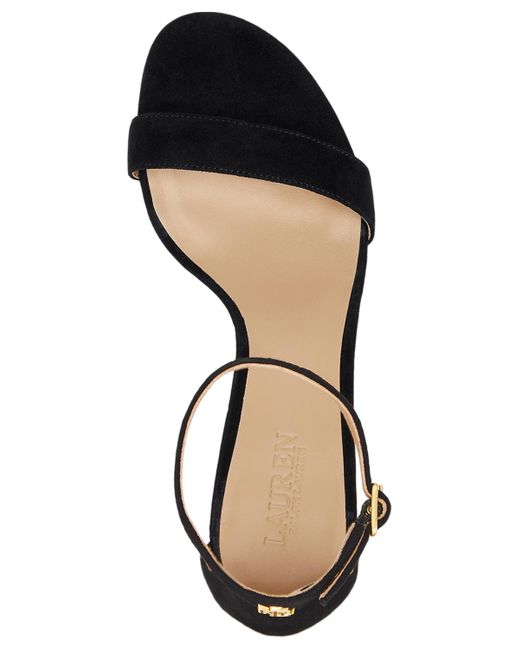 Ralph Lauren Black Allie Ankle-strap Dress Sandals