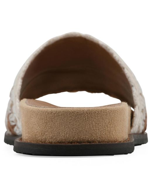 White Mountain Brown Maxim Round Toe Flat Sandals