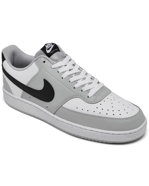Nike Gray Court Vision Low Casual Sneakers From Finish Line for men