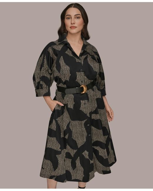 a line mini dress long sleeve Modal Long-Sleeve Mini Dress in Chocolate Brown - XL main image 1