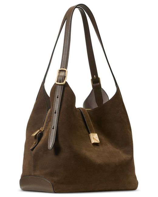 Kate Spade Brown Deco Large Suede Tote Bag
