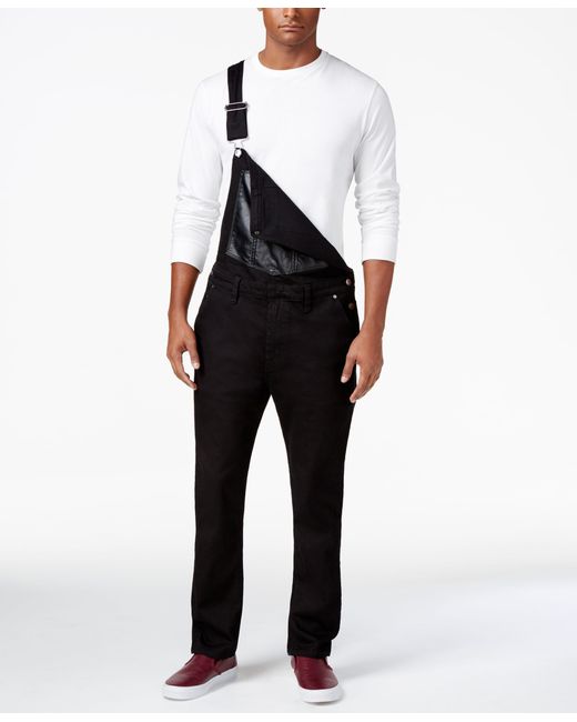 Guess Men S Overalls In Black For Men Rinsed Charcoal Lyst | Free Nude ...