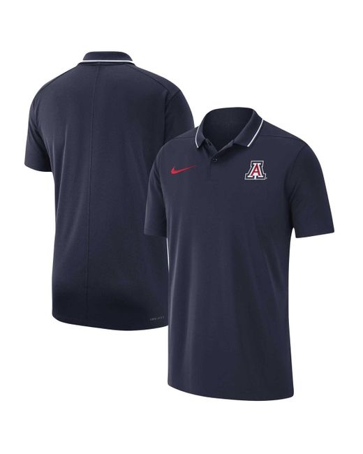 Nike Arizona Wildcats 2023 Coaches Performance Polo Shirt in Blue for ...