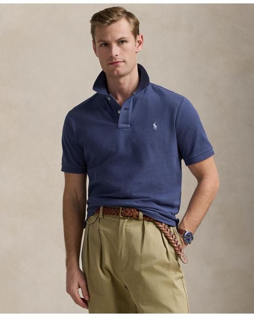 Polo Ralph Lauren Men's Blue Classic-fit Mesh Polo