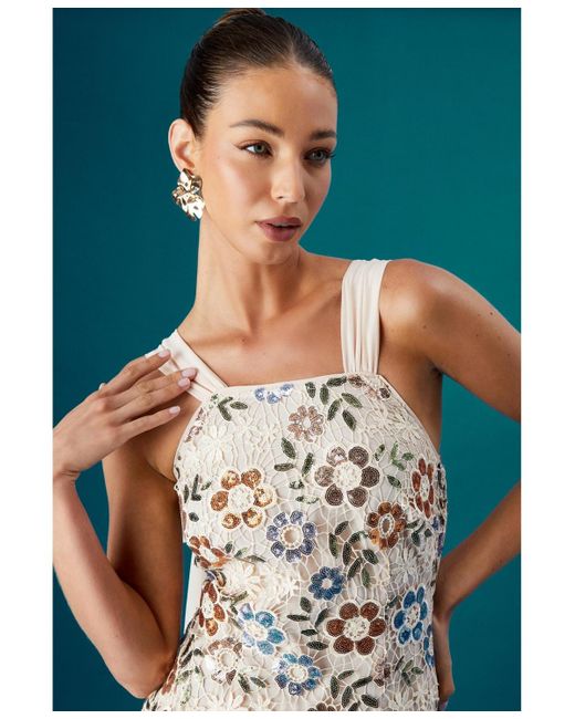 Coast Metallic Muse Embellished Midi Dress