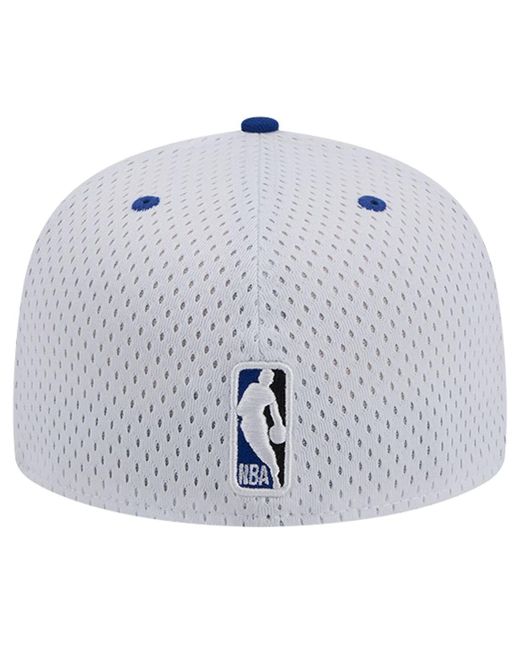 KTZ Blue White/royal La Clippers Throwback 2tone 59fifty Fitted Hat for men