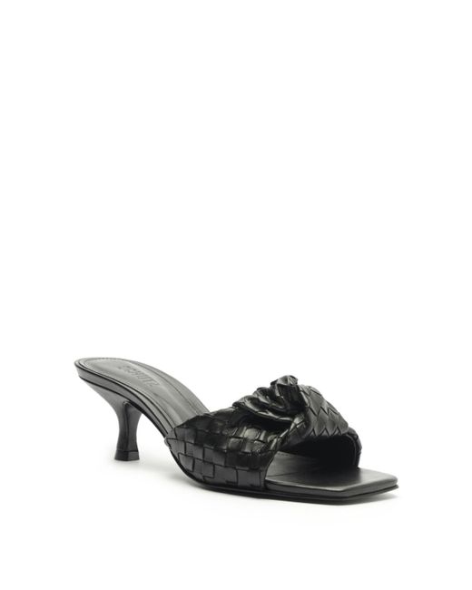 SCHUTZ SHOES Black Kareena Knot Mule Sandals