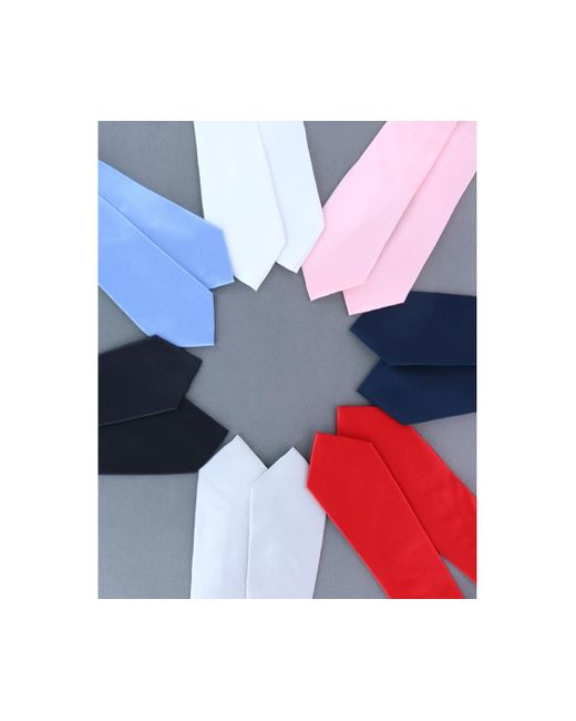 Trafalgar Red Sutton Solid Color Silk Necktie for men
