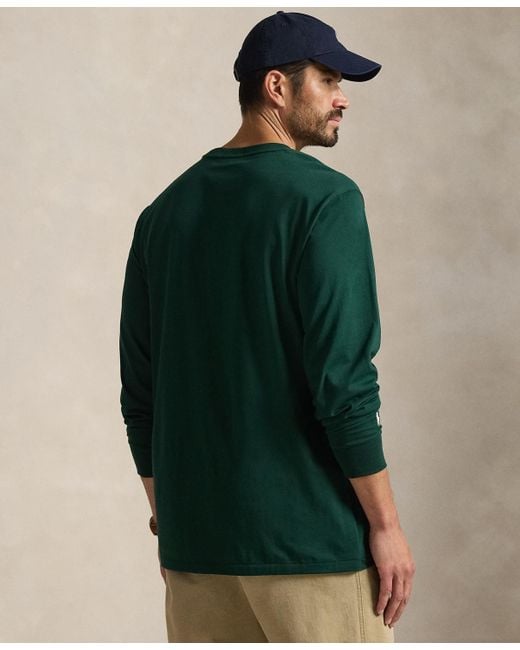 Polo Ralph Lauren Green Big & Tall Long-sleeve Graphic T-shirt for men