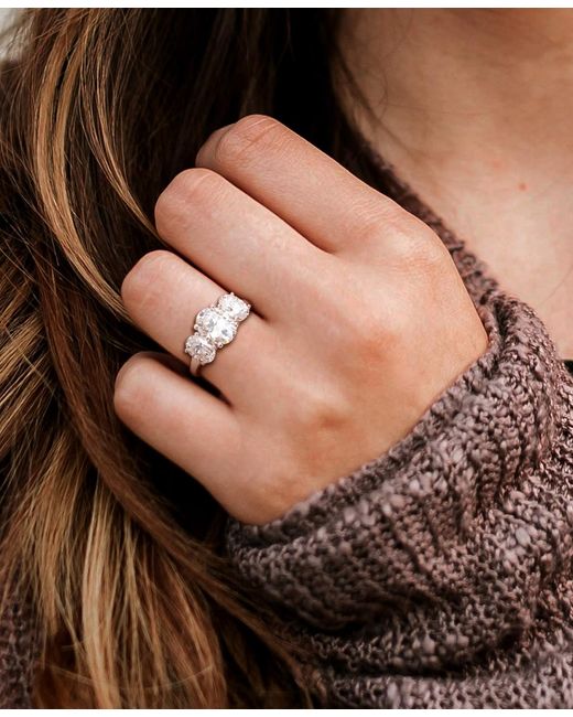 Macy's White Three Stone Ring (4 Ct. T.w.