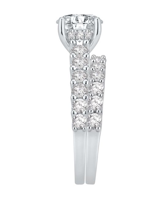 Macy's White Diamond Solitaire Plus Ring (3 Ct. T.w.