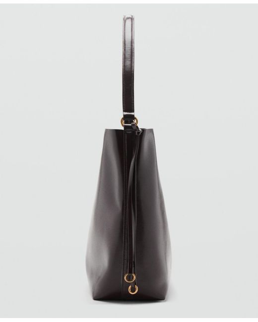 Mango White Shiny Shoulder Bag