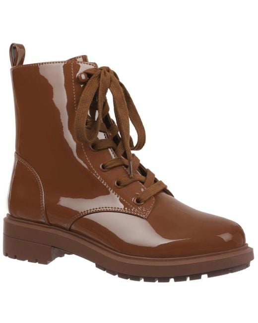 On 34th Brown Terissa Lace-up Booties