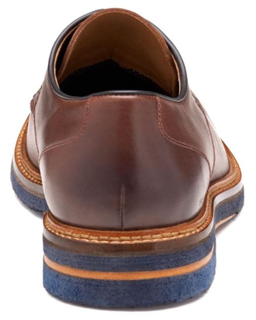Johnston & Murphy Brown Calder Plain Round Toe Shoes for men