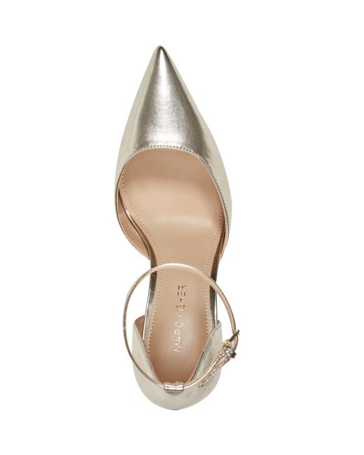 Marc Fisher Metallic Rvker Two-piece Stiletto Pumps