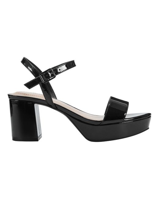 Bandolino Black Pennie Platform Block Heel Dress Sandals